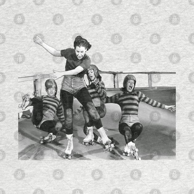 ROLLER DERBY VINTAGE GIRLS gerry murray by Luckythelab